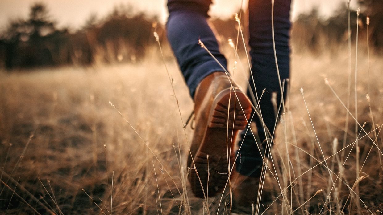 Man walking in nature