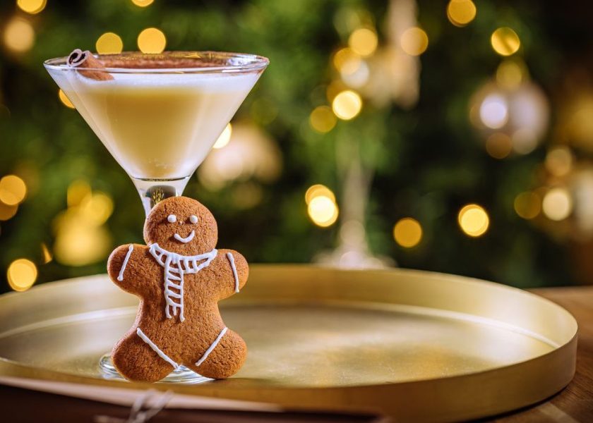 Eggnog in Martini glass